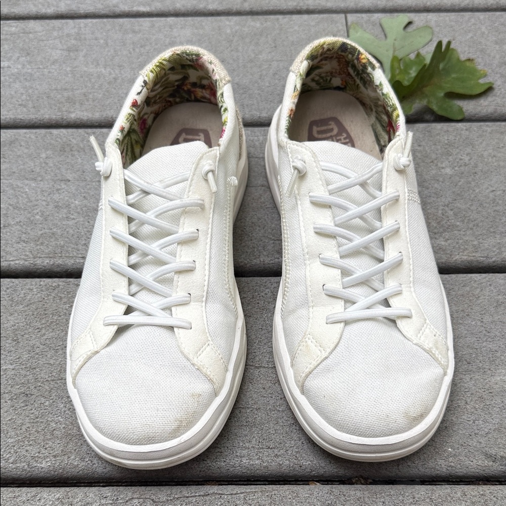 Hey Dude White Canvas Sneakers